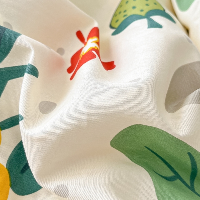 91家纺网 家纺一手货源 找家纺 川悦生活 2023新款全棉印花四件套 丛林小兔