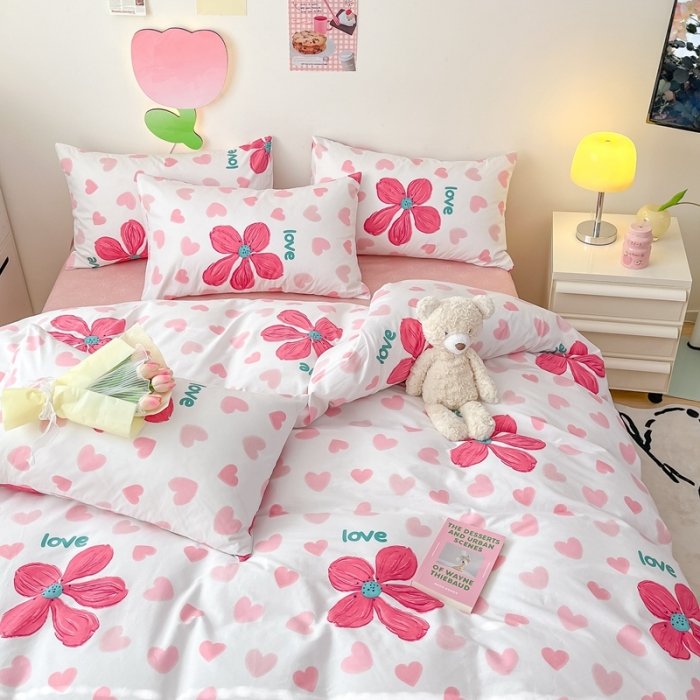 91家纺网 家纺一手货源 找家纺 川悦生活 2023新款全棉印花四件套 蒂安娜