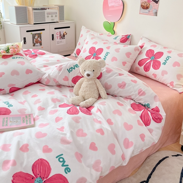 91家纺网 家纺一手货源 找家纺 川悦生活 2023新款全棉印花四件套 蒂安娜