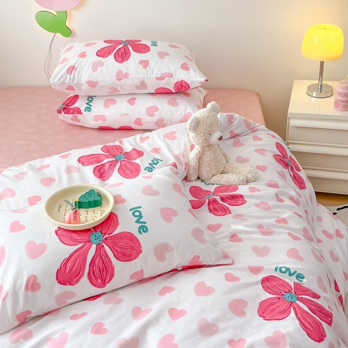 91家纺网 家纺一手货源 找家纺 川悦生活 2023新款全棉印花四件套 蒂安娜