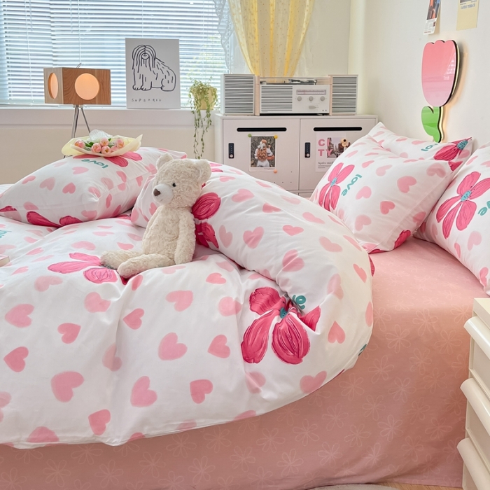 91家纺网 家纺一手货源 找家纺 川悦生活 2023新款全棉印花四件套 蒂安娜