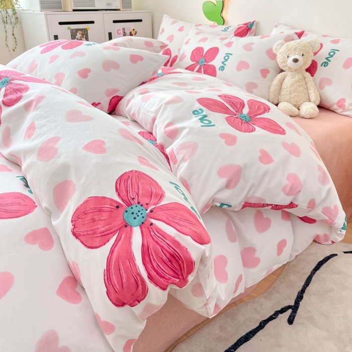 91家纺网 家纺一手货源 找家纺 川悦生活 2023新款全棉印花四件套 蒂安娜