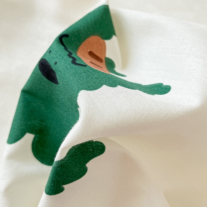 91家纺网 家纺一手货源 找家纺 川悦生活 2023新款全棉印花四件套 韩国小狗