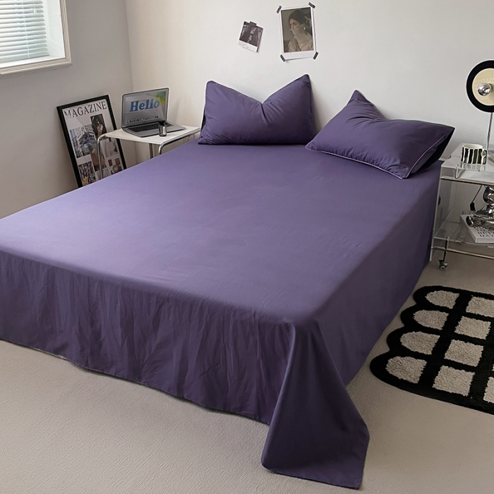 91家纺网 家纺一手货源 找家纺 蓝淋家纺 2023新款双拼水洗棉高级感亲肤四件套/三件套 纯烟熏