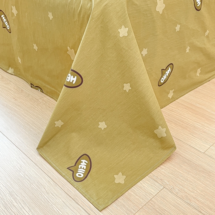 91家纺网 家纺一手货源 找家纺 川悦生活 2023新款全棉印花四件套 快乐跳舞