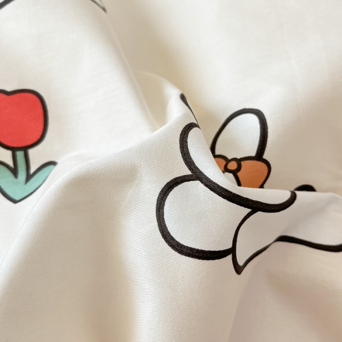 91家纺网 家纺一手货源 找家纺 川悦生活 2023新款全棉印花四件套 兔了个兔