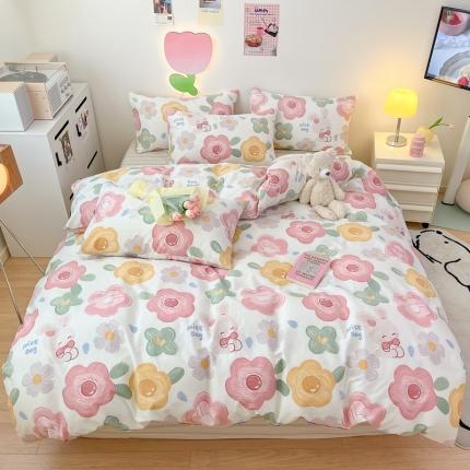 川悦生活 2023新款全棉印花四件套 兔美乐