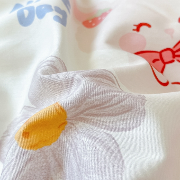 91家纺网 家纺一手货源 找家纺 川悦生活 2023新款全棉印花四件套 兔美乐