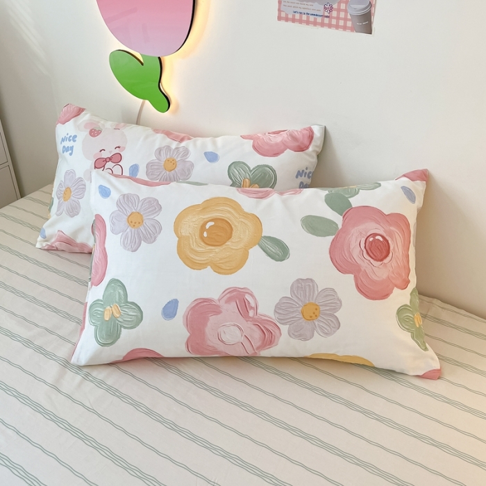 91家纺网 家纺一手货源 找家纺 川悦生活 2023新款全棉印花四件套 兔美乐