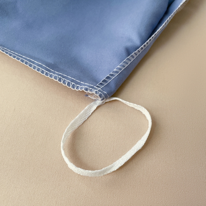 91家纺网 家纺一手货源 找家纺 蓝淋家纺 2023新款双拼水洗棉高级感亲肤四件套/三件套 蓝灰奶茶