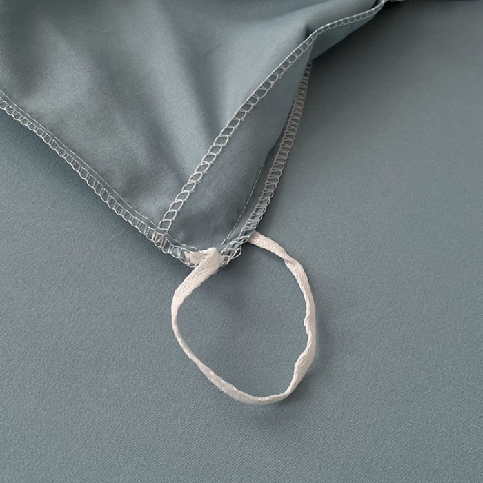 91家纺网 家纺一手货源 找家纺 蓝淋家纺 2023新款双拼水洗棉高级感亲肤四件套/三件套 墨兰