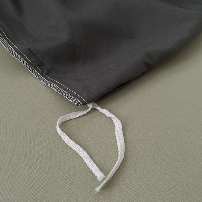 91家纺网 家纺一手货源 找家纺 蓝淋家纺 2023新款双拼水洗棉高级感亲肤四件套/三件套 深灰抹茶