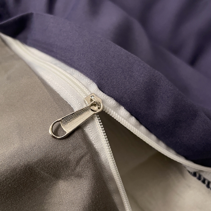 91家纺网 家纺一手货源 找家纺 蓝淋家纺 2023新款双拼水洗棉高级感亲肤四件套/三件套 烟熏紫