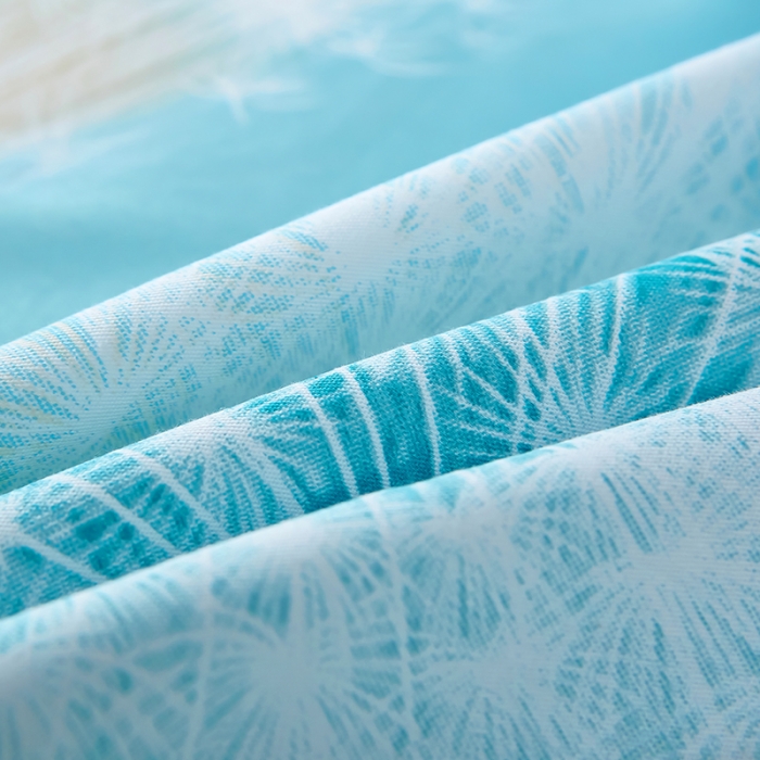 91家纺网 家纺一手货源 找家纺 雲归梦2023新款13372全棉活性大版印花简约居家四件套花罢成絮-兰