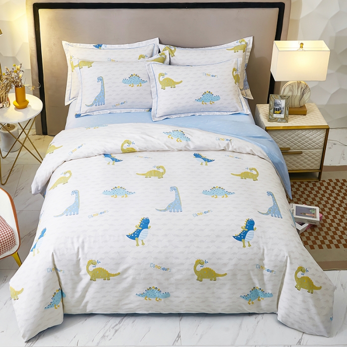 91家纺网 家纺一手货源 找家纺 雲归梦2023新款13372全棉活性大版印花简约居家四件套 酷酷龙