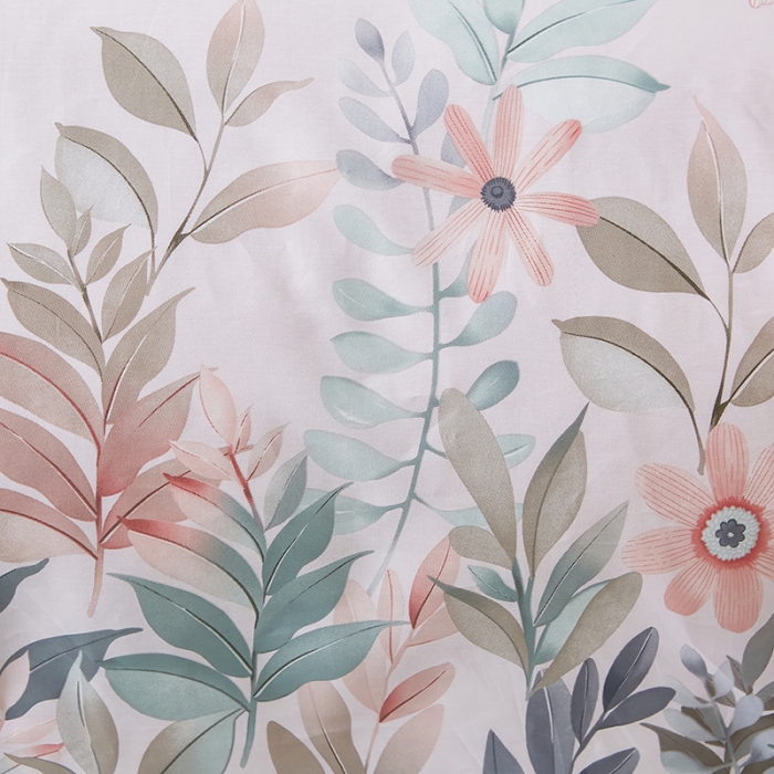 91家纺网 家纺一手货源 找家纺 雲归梦2023新款13372全棉活性大版印花简约居家四件套随园诗话-粉