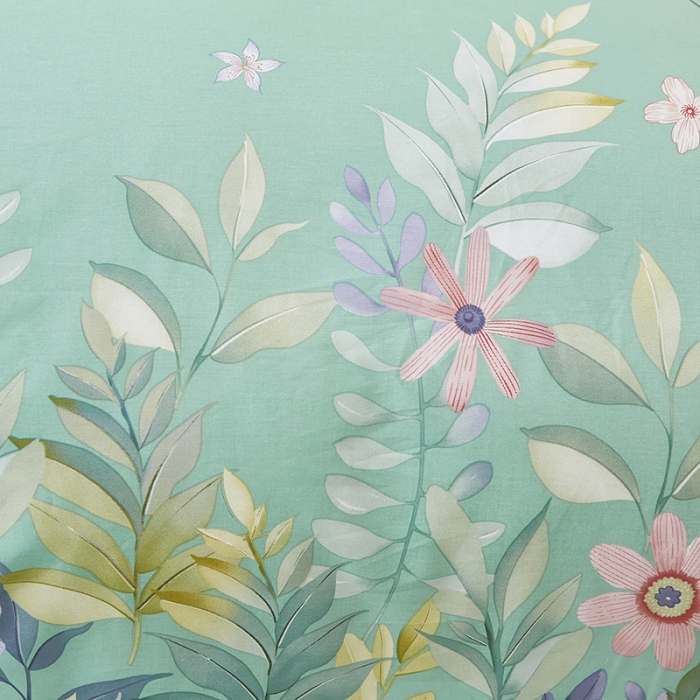 91家纺网 家纺一手货源 找家纺 雲归梦2023新款13372全棉活性大版印花简约居家四件套随园诗话-绿