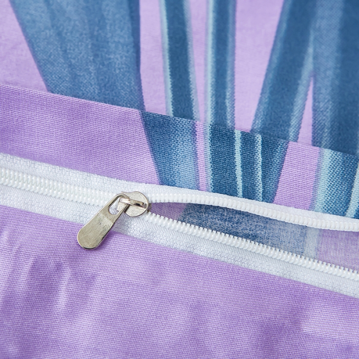 91家纺网 家纺一手货源 找家纺 雲归梦2023新款13372全棉活性大版印花简约居家四件套一路生花-紫