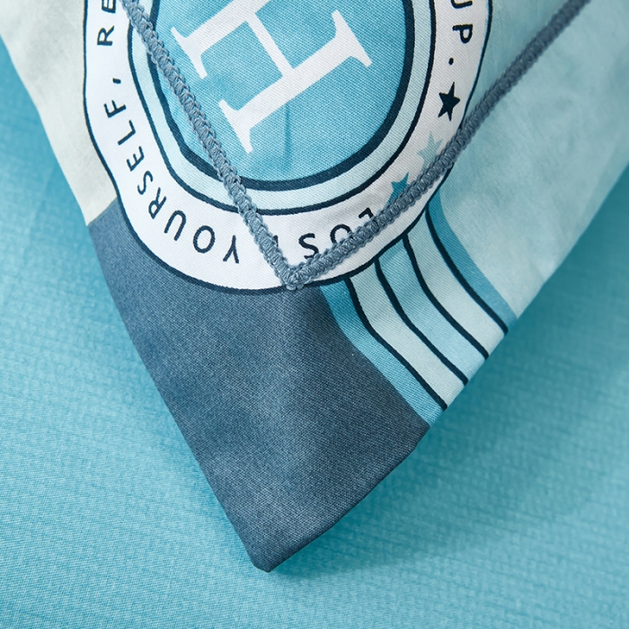 91家纺网 家纺一手货源 找家纺 雲归梦2023新款13372全棉活性大版印花简约居家四件套 永恒-兰