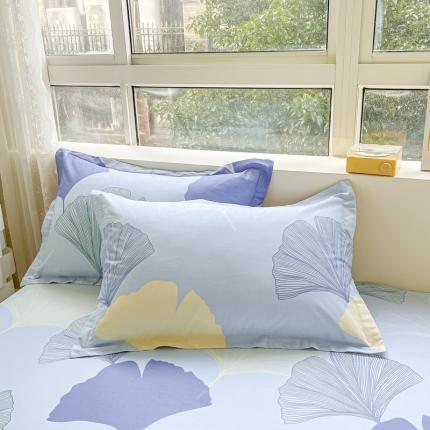 91家纺网 家纺一手货源 找家纺 菲梵 2025年新款喷气小清新全棉印花单品枕套银杏叶