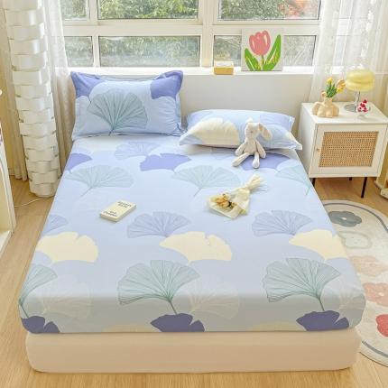 91家纺网 家纺一手货源 找家纺 总菲梵 2025年新款喷气小清新全棉印花单品床笠及三件套