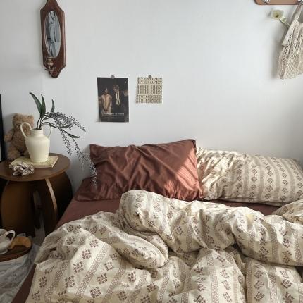 91家纺网 家纺一手货源 找家纺 （总）恋恋三季 2024新款纯棉斜纹四件套风格一