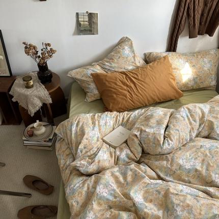 91家纺网 家纺一手货源 找家纺 （总）恋恋三季 2024新款纯棉斜纹四件套风格一