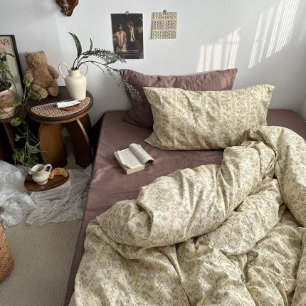 91家纺网 家纺一手货源 找家纺 （总）恋恋三季 2024新款纯棉斜纹四件套风格一