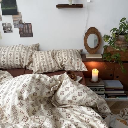 91家纺网 家纺一手货源 找家纺 （总）恋恋三季 2024新款纯棉斜纹四件套风格二