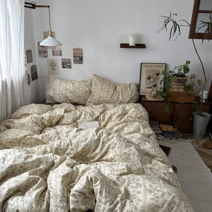 91家纺网 家纺一手货源 找家纺 （总）恋恋三季 2024新款纯棉斜纹四件套风格二