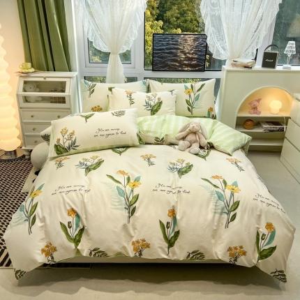 HL原创 新款全棉小清新系列13070全棉40支四件套 春韵