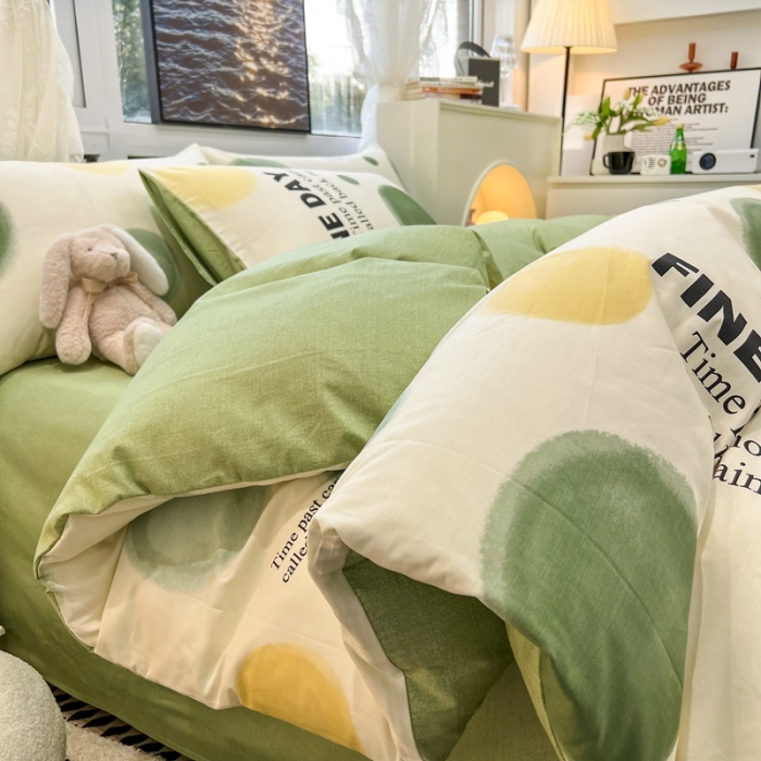 91家纺网 家纺一手货源 找家纺 HL原创 新款全棉小清新系列13070全棉40支四件套 告白气球