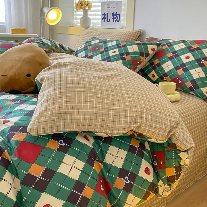 91家纺网 家纺一手货源 找家纺 （总）金丝鸟家纺 2023新款舒适柔软双版全棉斜纹四季可用四件套