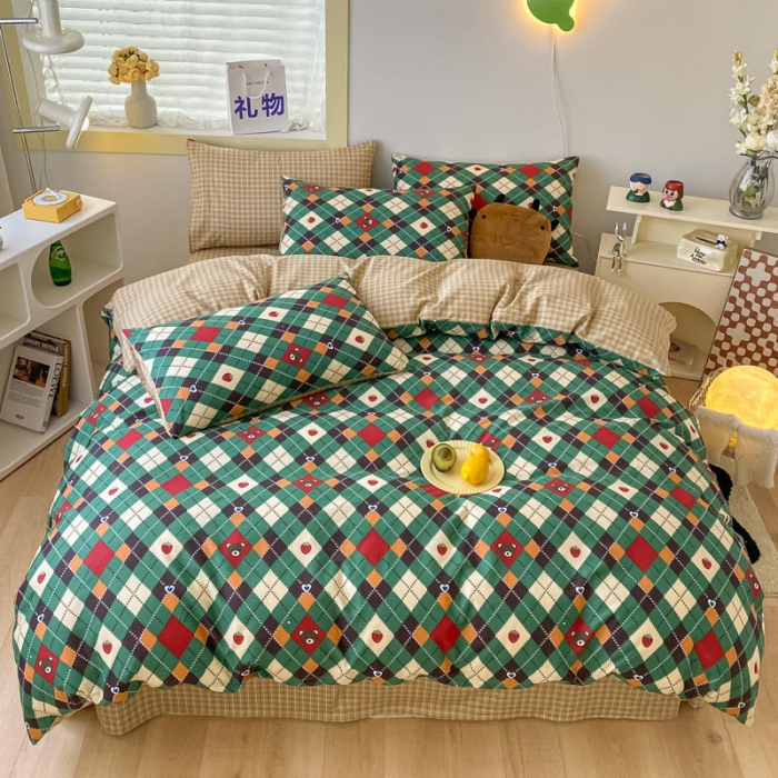 91家纺网 家纺一手货源 找家纺 （总）金丝鸟家纺 2023新款舒适柔软双版全棉斜纹四季可用四件套