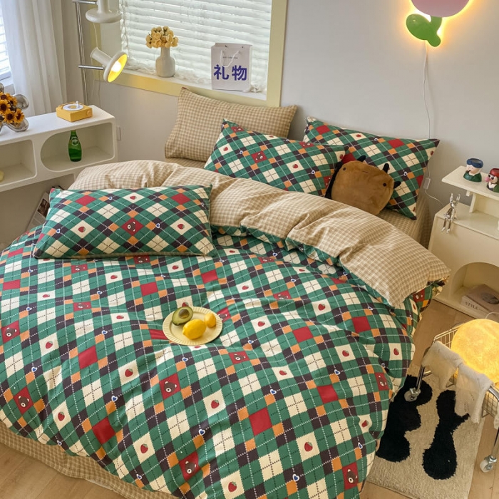 91家纺网 家纺一手货源 找家纺 （总）金丝鸟家纺 2023新款舒适柔软双版全棉斜纹四季可用四件套