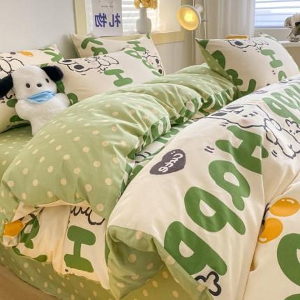 91家纺网 家纺一手货源 找家纺 （总）金丝鸟家纺 2023新款舒适柔软双版全棉斜纹四季可用四件套