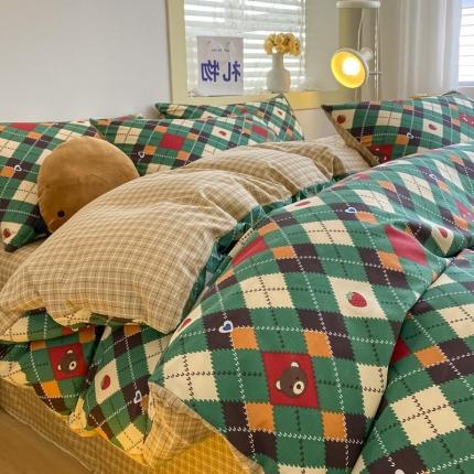 91家纺网 家纺一手货源 找家纺 （总）金丝鸟家纺 2023新款舒适柔软双版全棉斜纹四季可用四件套