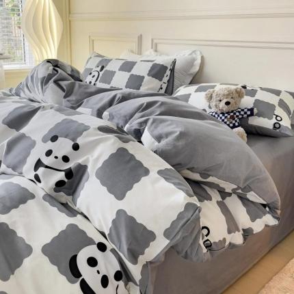 91家纺网 家纺一手货源 找家纺 （总）金丝鸟家纺 2023新款舒适柔软双版全棉斜纹四季可用四件套