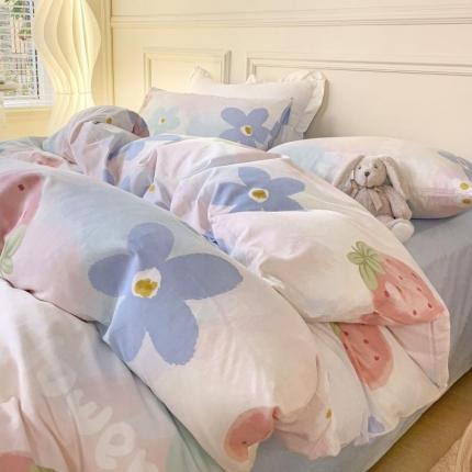 91家纺网 家纺一手货源 找家纺 （总）金丝鸟家纺 2023新款舒适柔软双版全棉斜纹四季可用四件套