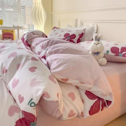 91家纺网 家纺一手货源 找家纺 （总）金丝鸟家纺 2023新款舒适柔软双版全棉斜纹四季可用四件套