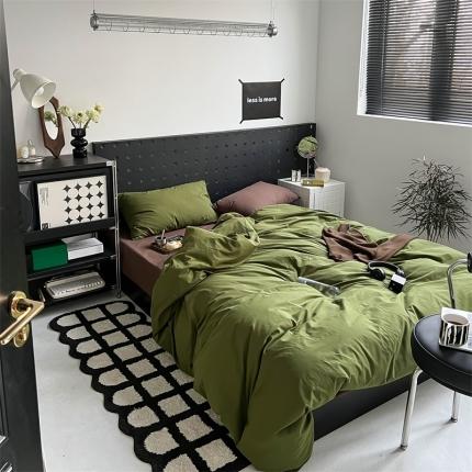 91家纺网 家纺一手货源 找家纺 （总）蜜宿 2023新款小红书全棉水洗棉四件套纯棉