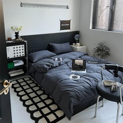 91家纺网 家纺一手货源 找家纺 蜜宿 2023新款小红书全棉水洗棉四件套 蜜灰