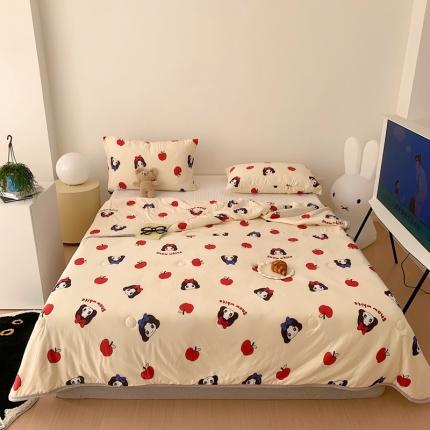 91家纺网 家纺一手货源 找家纺 （总）星期八 2023新款卡通针织棉大豆夏被