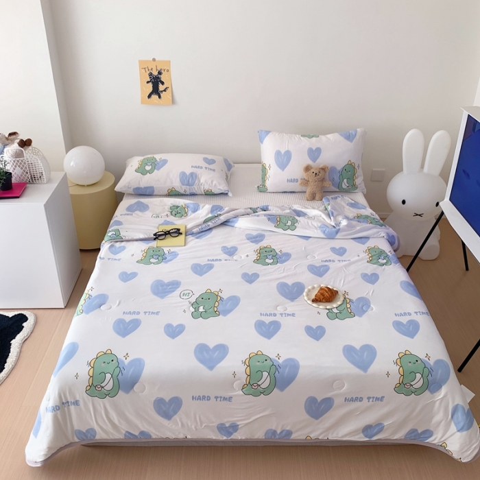 91家纺网 家纺一手货源 找家纺 （总）星期八 2023新款卡通针织棉大豆夏被