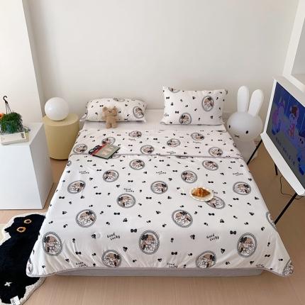 星期八 2023新款卡通针织棉大豆夏被 蝴蝶结女孩