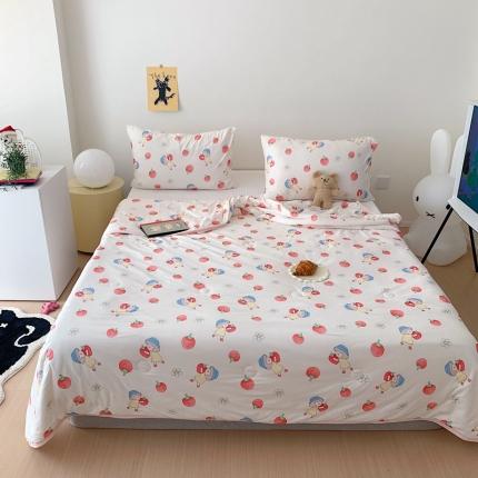 星期八 2023新款卡通针织棉大豆夏被 苹果女孩