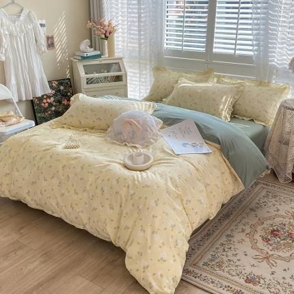 91家纺网 家纺一手货源 找家纺 潮邦 2025新款13372全棉韩式花卉四件套【含买家秀】 花儿鲜