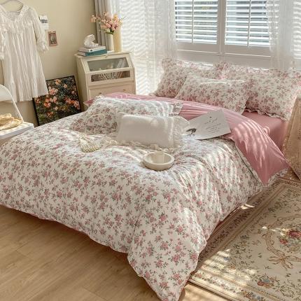 91家纺网 家纺一手货源 找家纺 潮邦 2025新款13372全棉韩式花卉四件套【含买家秀】 此生不换