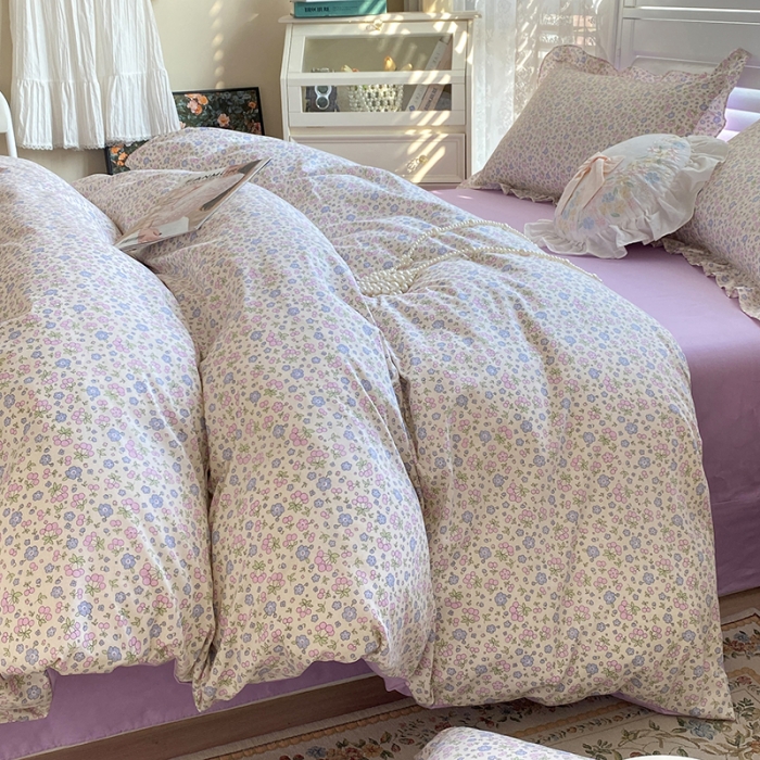 91家纺网 家纺一手货源 找家纺 潮邦 2025新款13372全棉韩式花卉四件套【含买家秀】 莫言