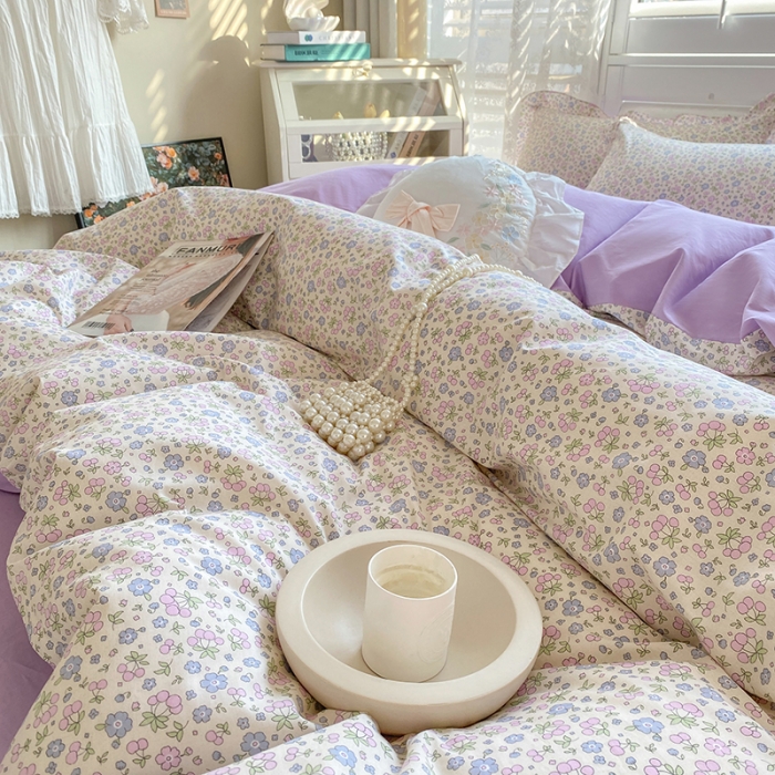 91家纺网 家纺一手货源 找家纺 潮邦 2025新款13372全棉韩式花卉四件套【含买家秀】 莫言